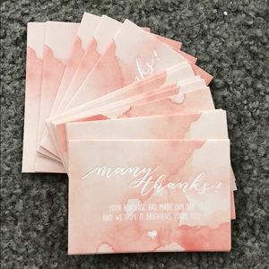 Custom made Thank you cards (50pcs) - peach